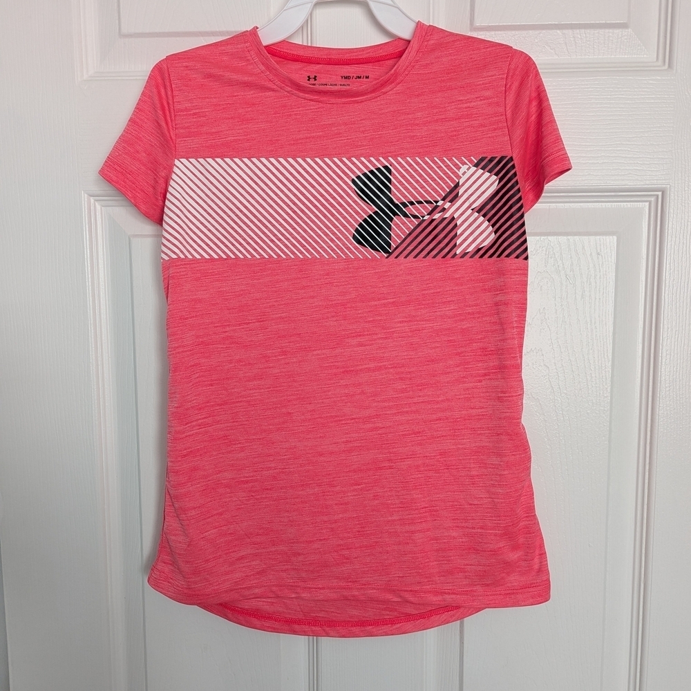 Under Armour Girl's (Size Medium) Pink Loose-Fit Heatgear T-Shirt